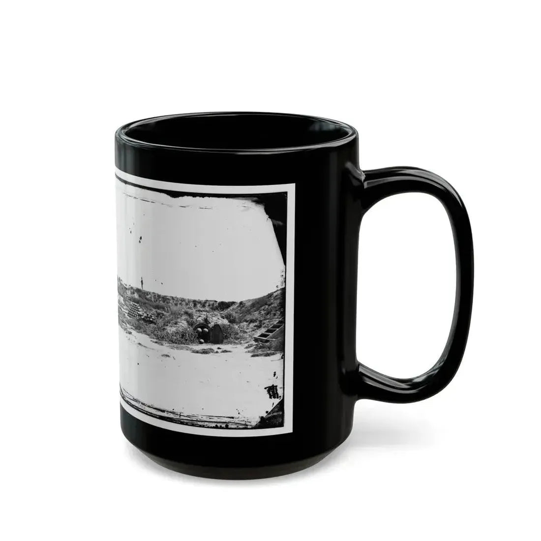 Fort Fisher, N.C. Interior View (U.S. Civil War) Black Coffee Mug - Go Mug Yourself