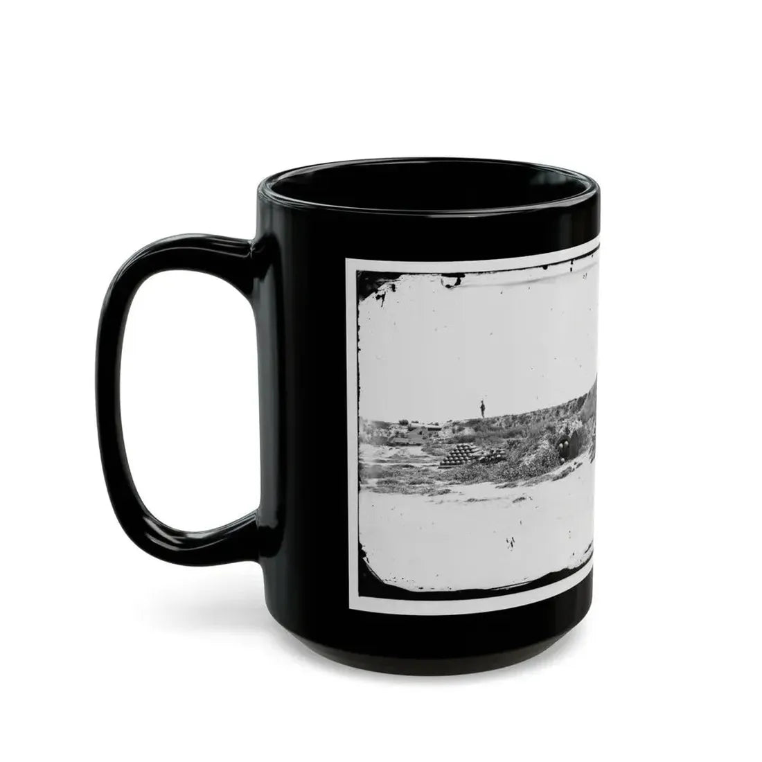 Fort Fisher, N.C. Interior View (U.S. Civil War) Black Coffee Mug - Go Mug Yourself