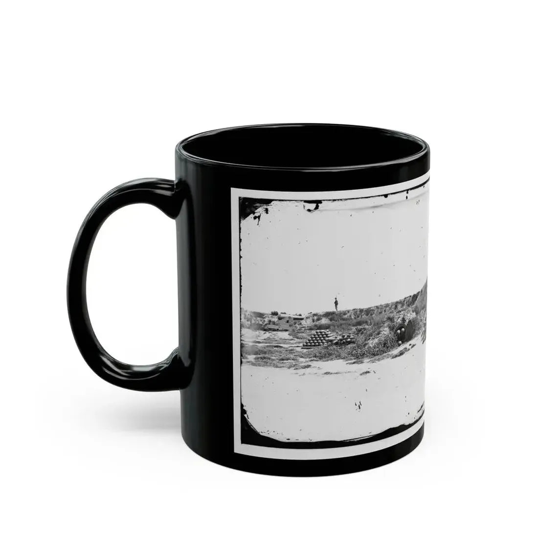 Fort Fisher, N.C. Interior View (U.S. Civil War) Black Coffee Mug - Go Mug Yourself