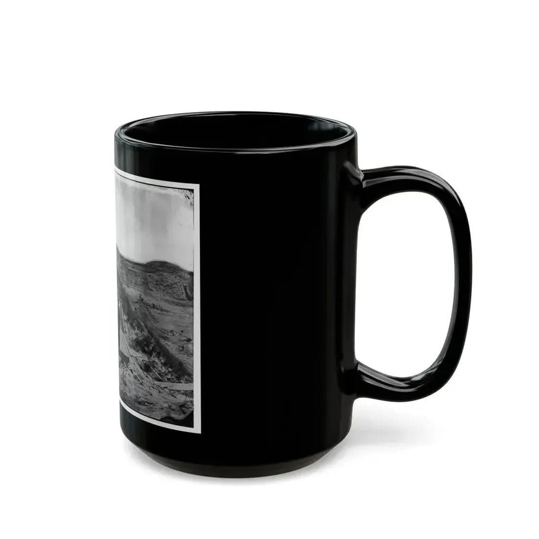 Fort Fisher, N.C. Interior View, With Heavy Gun Broken By Bombardment (U.S. Civil War) Black Coffee Mug - Go Mug Yourself