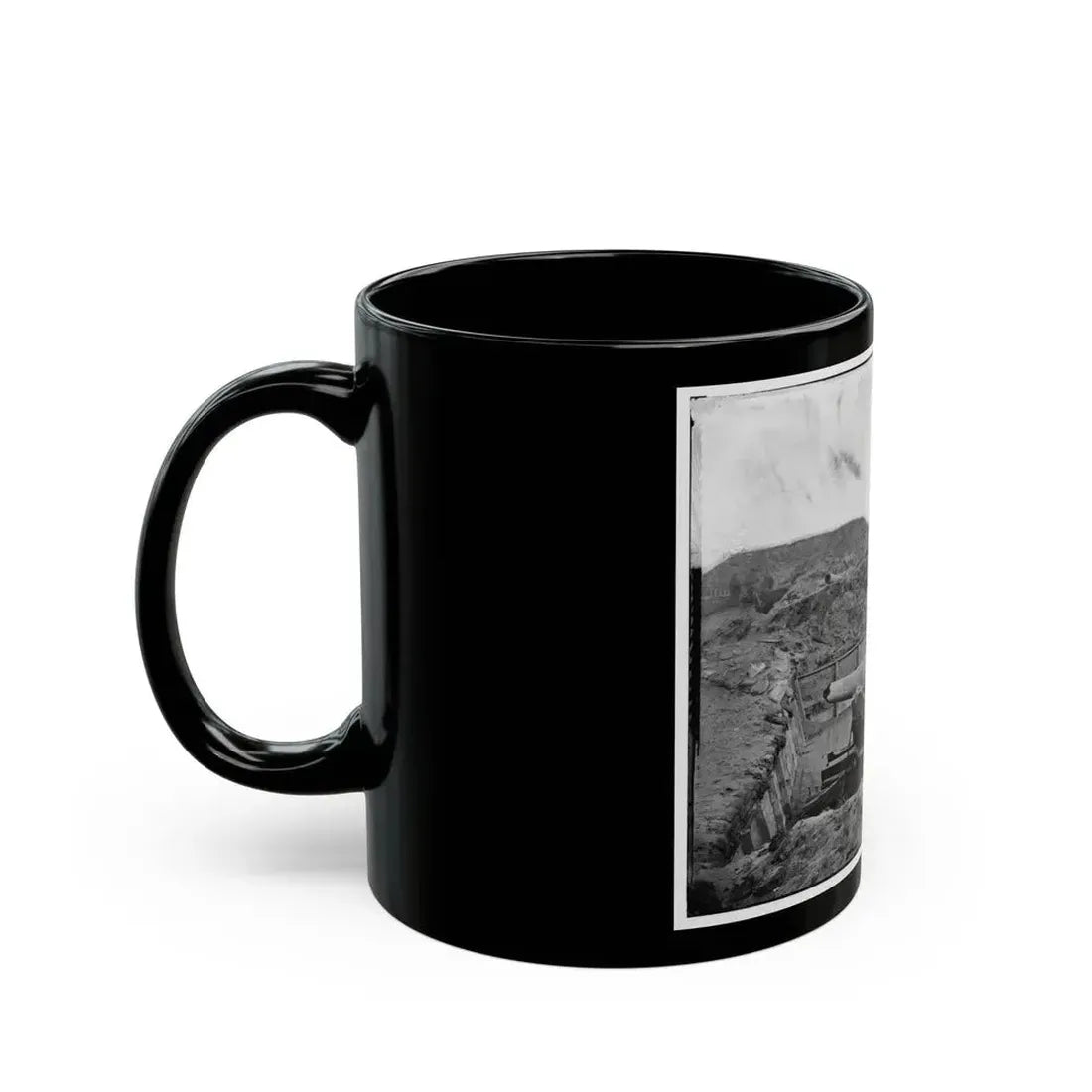 Fort Fisher, N.C. Interior View, With Heavy Gun Broken By Bombardment (U.S. Civil War) Black Coffee Mug - Go Mug Yourself
