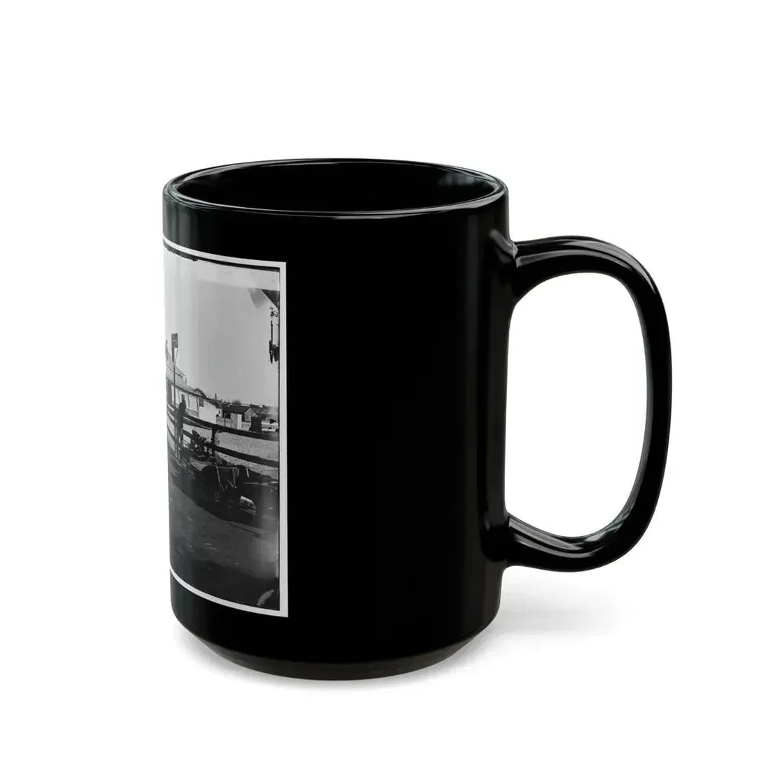 Fort Monroe, Va. Captain Of The Port's Office And The Hygeia Dining Saloon (U.S. Civil War) Black Coffee Mug - Go Mug Yourself