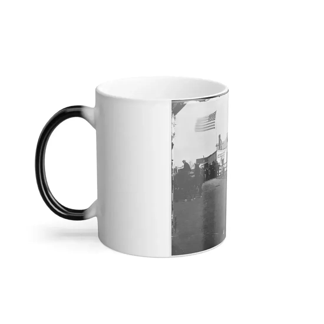 Fort Monroe, Va. Captain of the Port's Office and the Hygeia Dining Saloon (U.S. Civil War) Color Changing Coffee Mug 11oz - Go Mug Yourself