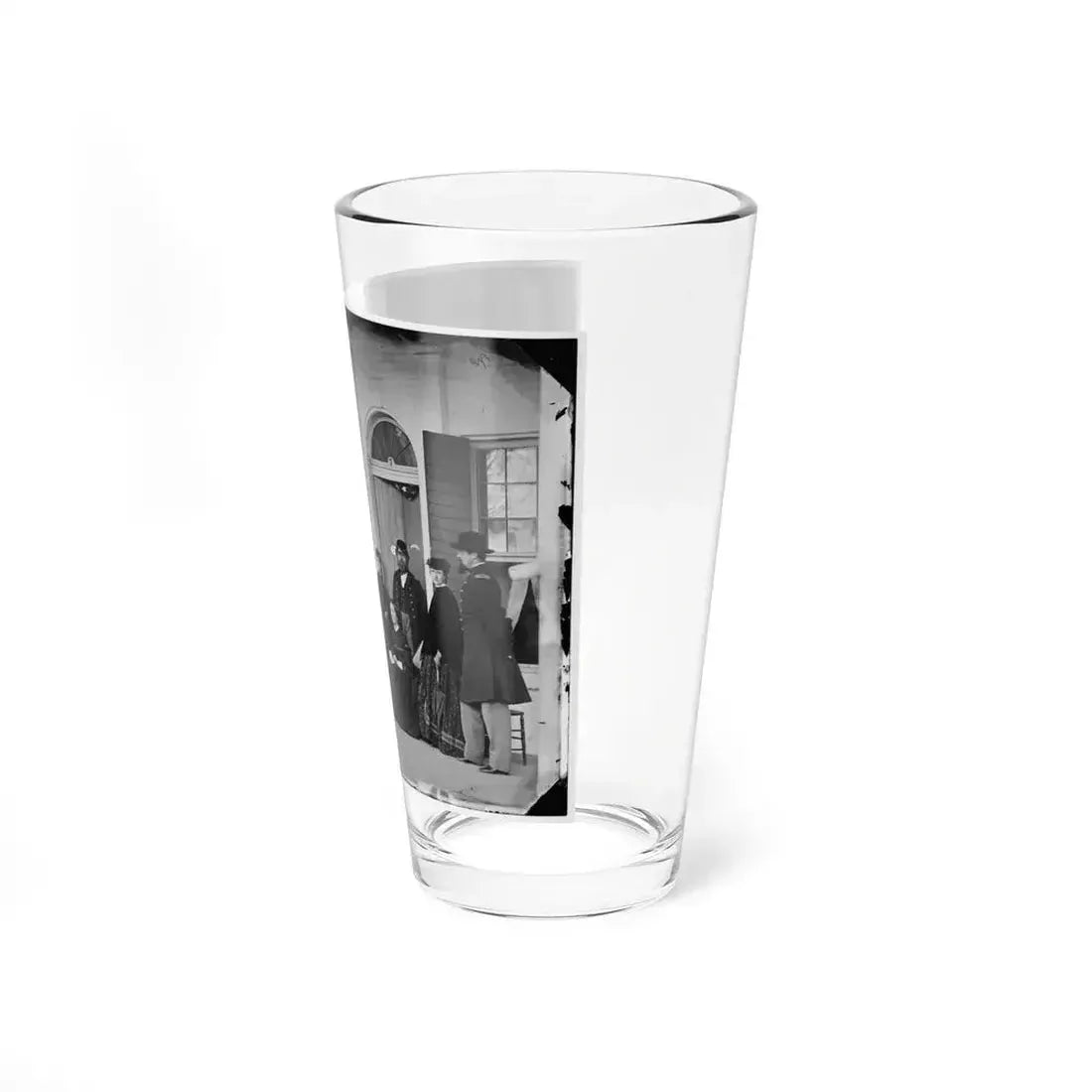 Fort Monroe, Va. Officers And Ladies On Porch Of A Garrison House (U.S. Civil War) Pint Glass 16oz - Go Mug Yourself