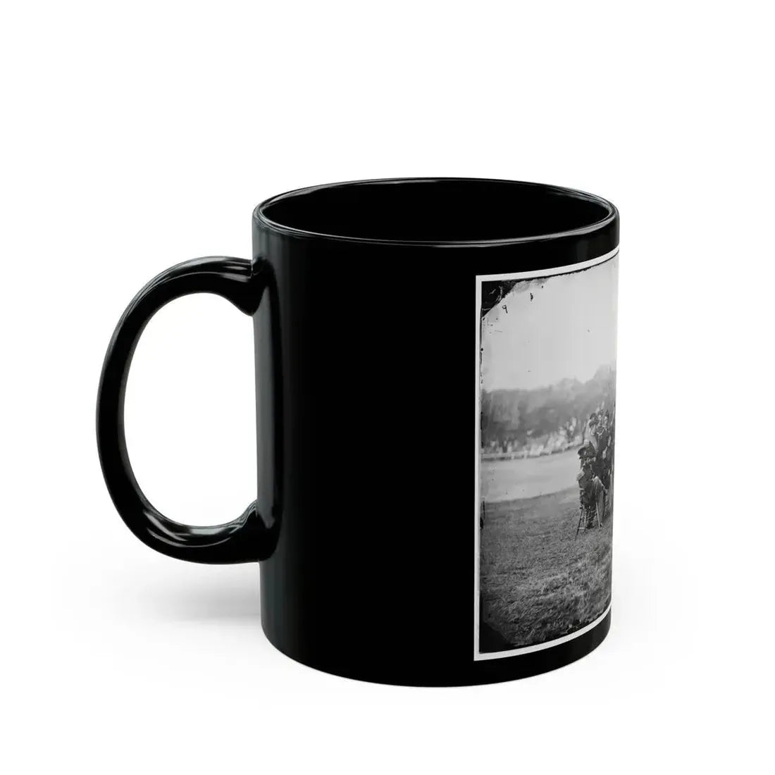Fort Monroe, Va. Officers Of 3d Pennsylvania Heavy Artillery (U.S. Civil War) Black Coffee Mug - Go Mug Yourself