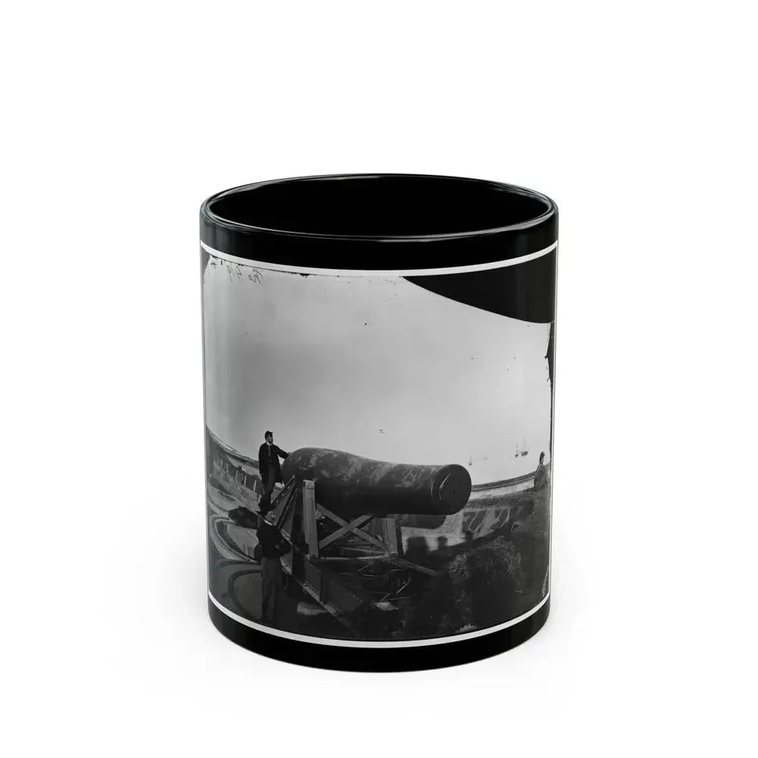 Fort Monroe, Va. The Lincoln Gun, A 15-Inch Rodman Columbiad (U.S. Civil War) Black Coffee Mug 11oz - Go Mug Yourself