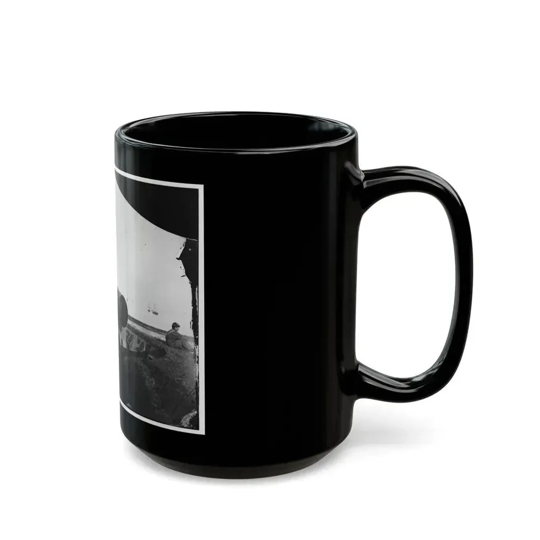 Fort Monroe, Va. The Lincoln Gun, A 15-Inch Rodman Columbiad (U.S. Civil War) Black Coffee Mug - Go Mug Yourself