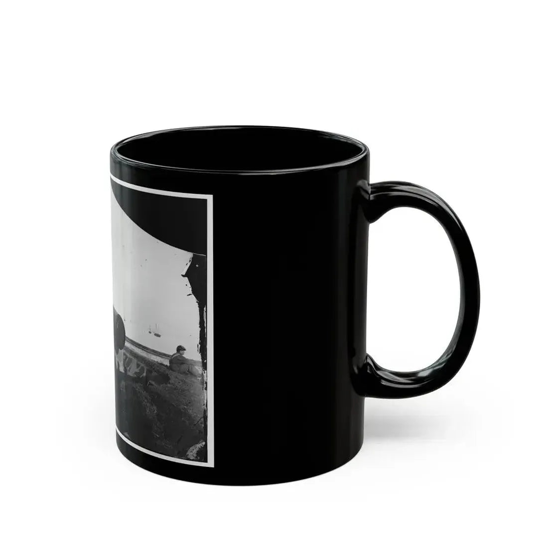 Fort Monroe, Va. The Lincoln Gun, A 15-Inch Rodman Columbiad (U.S. Civil War) Black Coffee Mug - Go Mug Yourself
