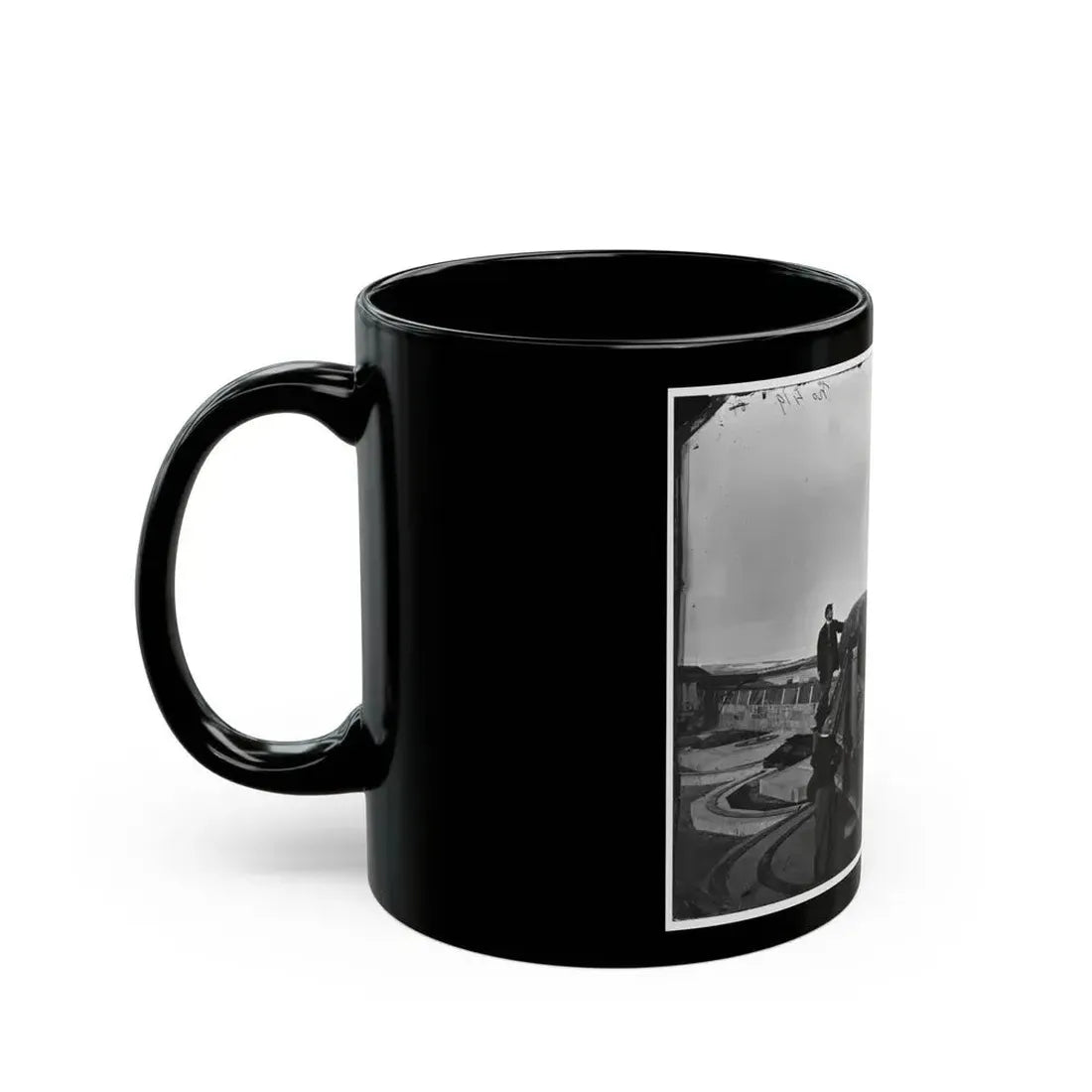 Fort Monroe, Va. The Lincoln Gun, A 15-Inch Rodman Columbiad (U.S. Civil War) Black Coffee Mug - Go Mug Yourself