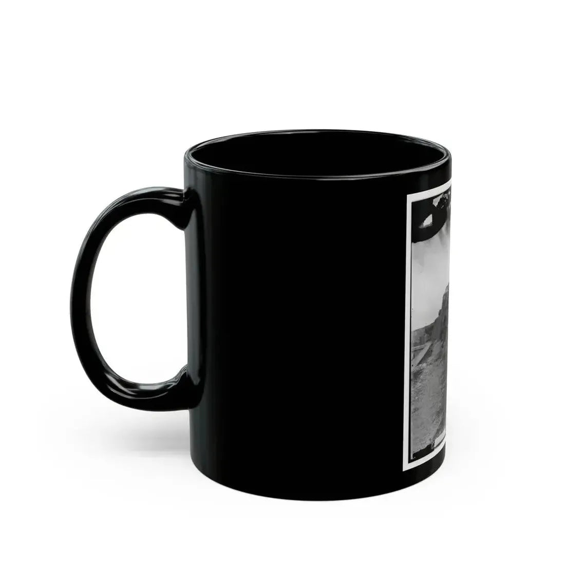 Fort Pulaski, Ga. Interior View Of Front Parapet (U.S. Civil War) Black Coffee Mug - Go Mug Yourself