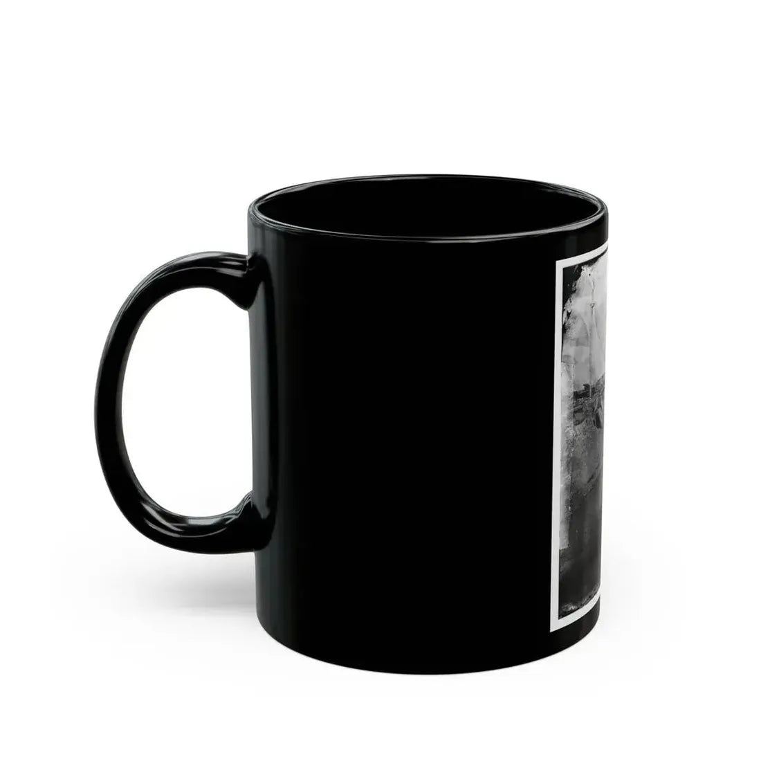 Fort Pulaski, Ga. Interior View Of Rear Parapet (U.S. Civil War) Black Coffee Mug - Go Mug Yourself