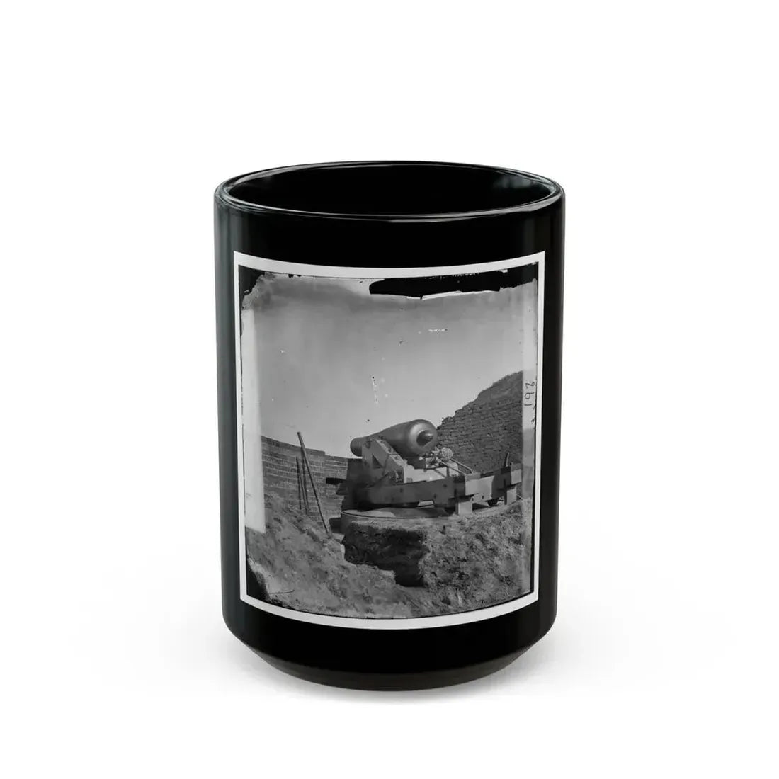 Fort Pulaski, Ga. The Beauregard Gun (U.S. Civil War) Black Coffee Mug 15oz - Go Mug Yourself