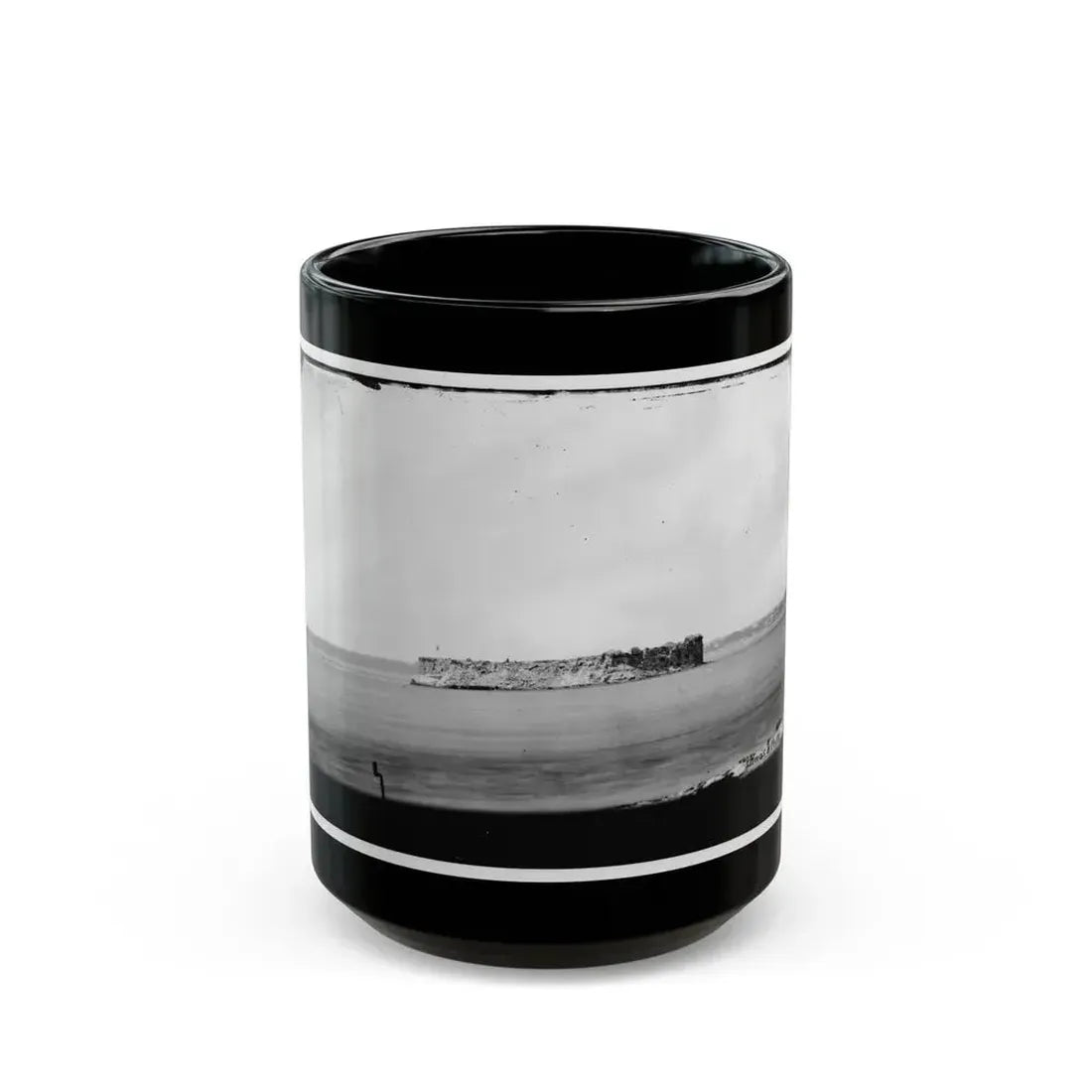 Fort Sumter 001 (U.S. Civil War) Black Coffee Mug 15oz - Go Mug Yourself