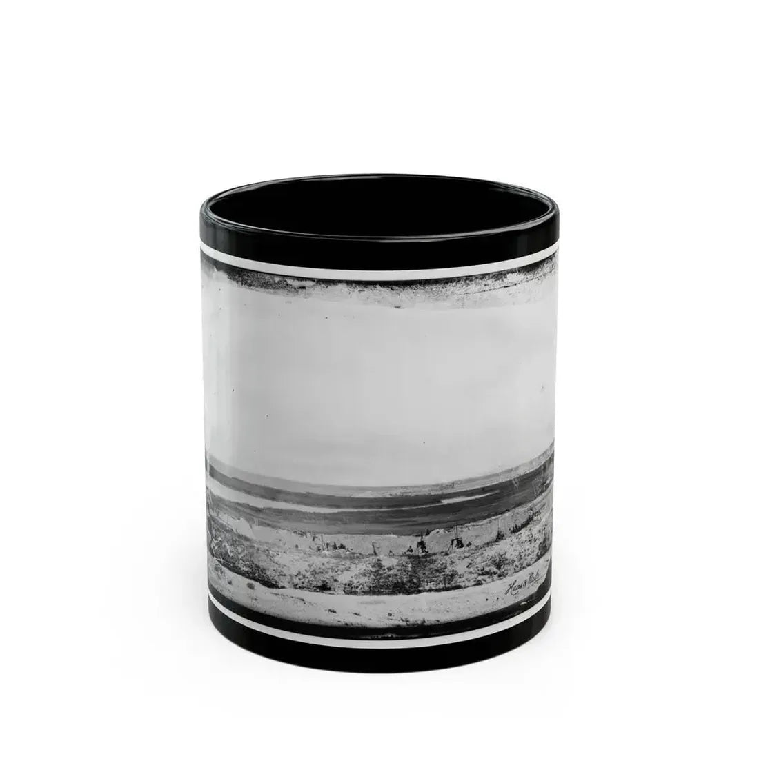 Fort Sumter. Vincents Creek. Battery Gregg (U.S. Civil War) Black Coffee Mug 11oz - Go Mug Yourself