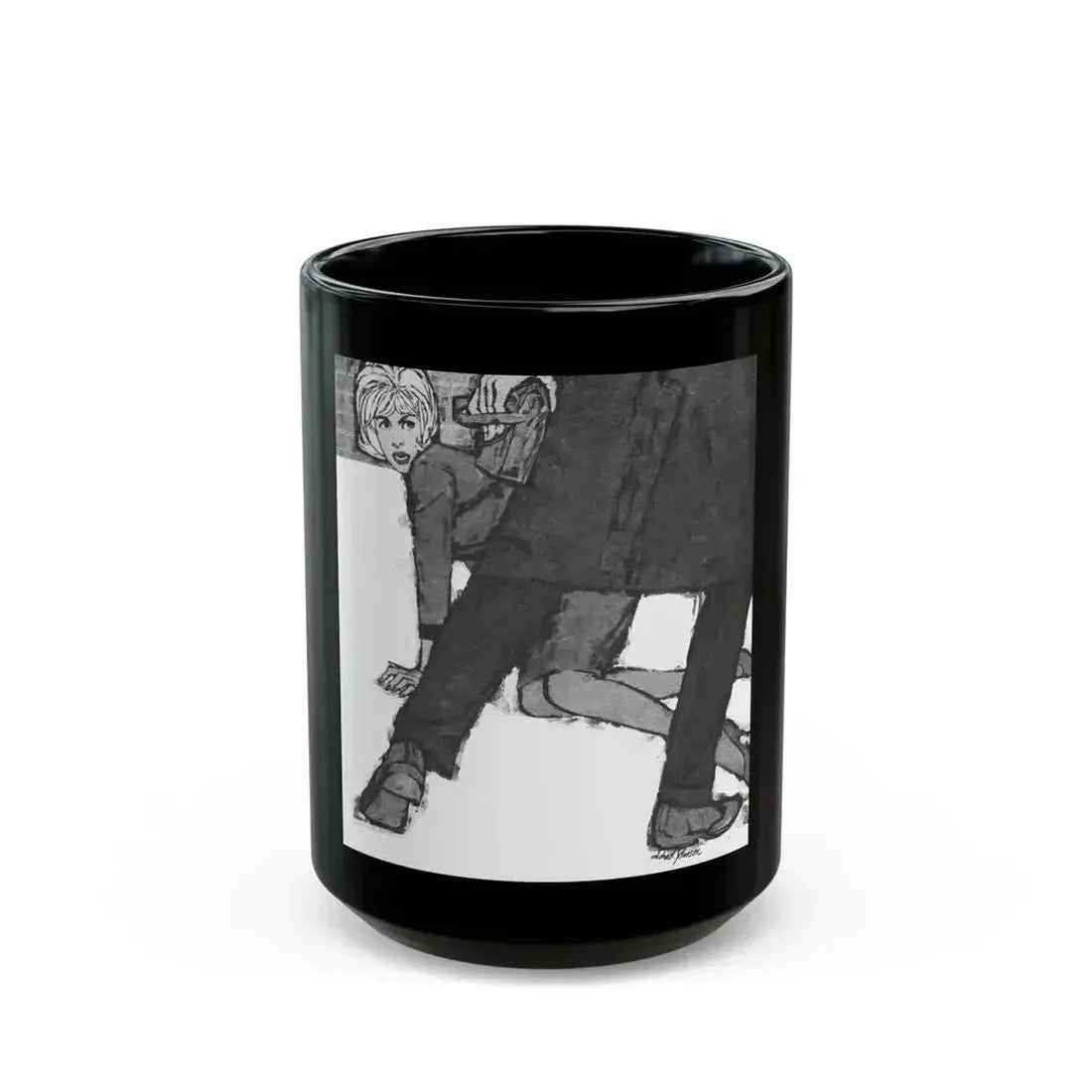 Fortnight In Peril by Frances Minto Cowen, Good Housekeeping, 1961 - Black Coffee Mug 15oz - Go Mug Yourself