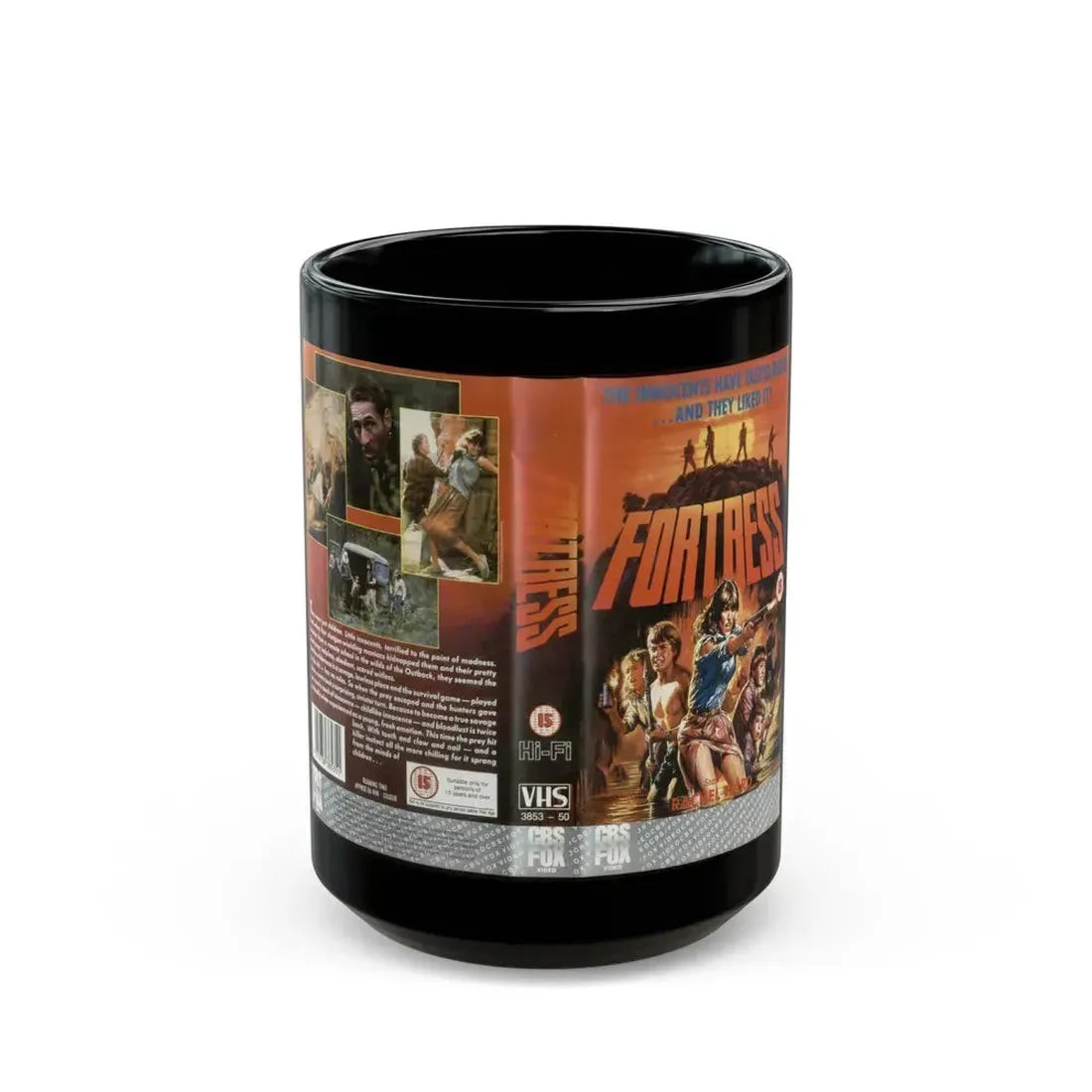 FORTRESS ACTION (VHS COVER) - Black Coffee Mug 15oz - Go Mug Yourself