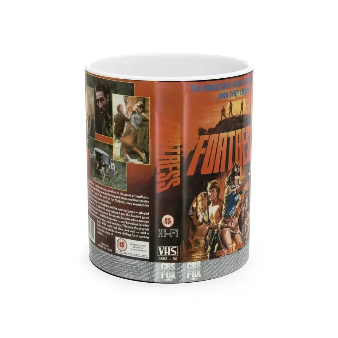 FORTRESS ACTION (VHS COVER) - White Coffee Mug 11oz - Go Mug Yourself