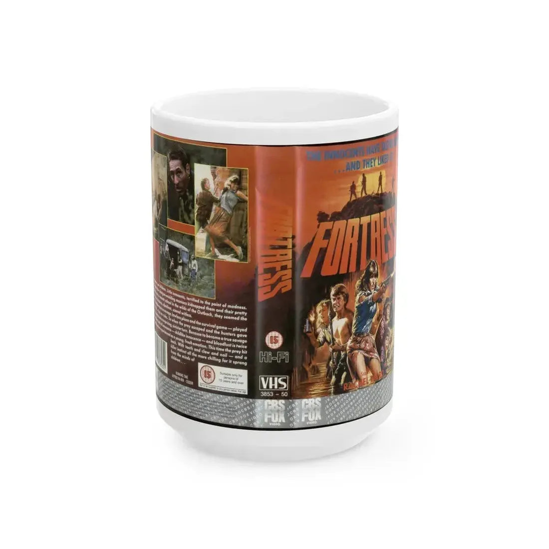 FORTRESS ACTION (VHS COVER) - White Coffee Mug 15oz - Go Mug Yourself