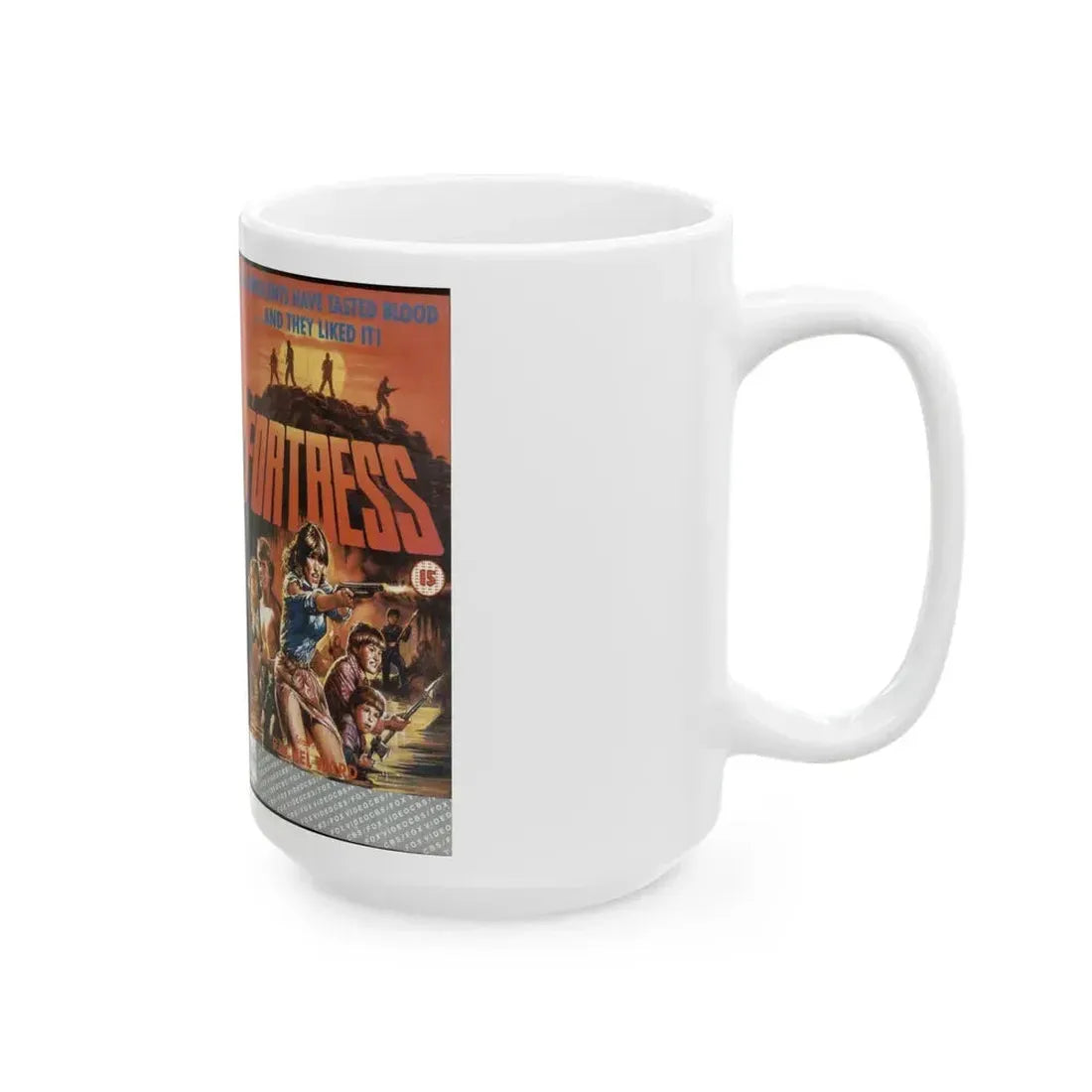 FORTRESS ACTION (VHS COVER) - White Coffee Mug - Go Mug Yourself