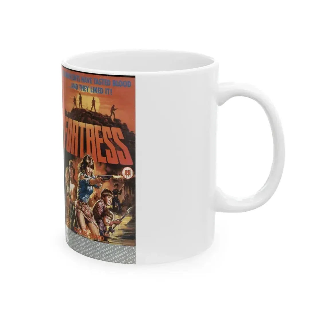 FORTRESS ACTION (VHS COVER) - White Coffee Mug - Go Mug Yourself