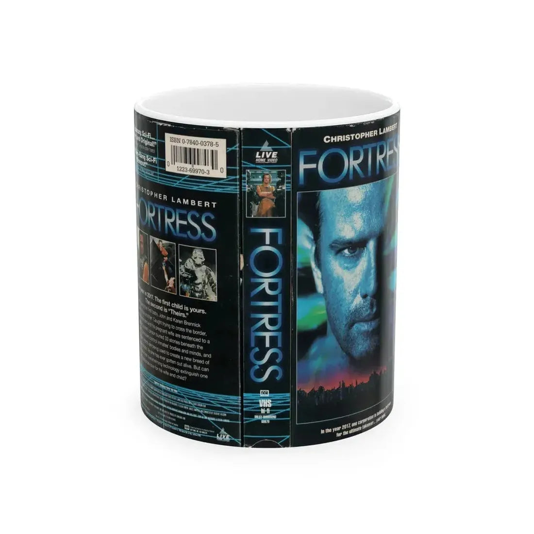 FORTRESS (VHS COVER) - White Coffee Mug 11oz - Go Mug Yourself