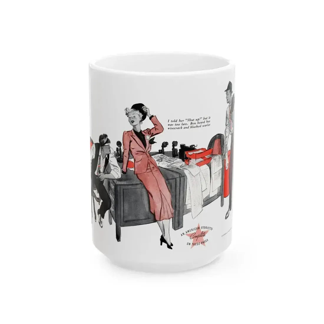 Fortune's Footsteps, The American Magazine, July 1936 - White Coffee Mug 15oz - Go Mug Yourself