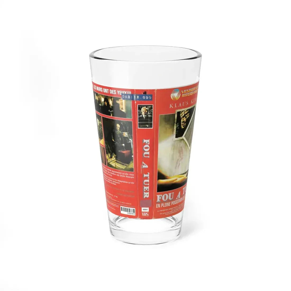FOU A TUER (VHS COVER) Pint Glass 16oz 16oz - Go Mug Yourself