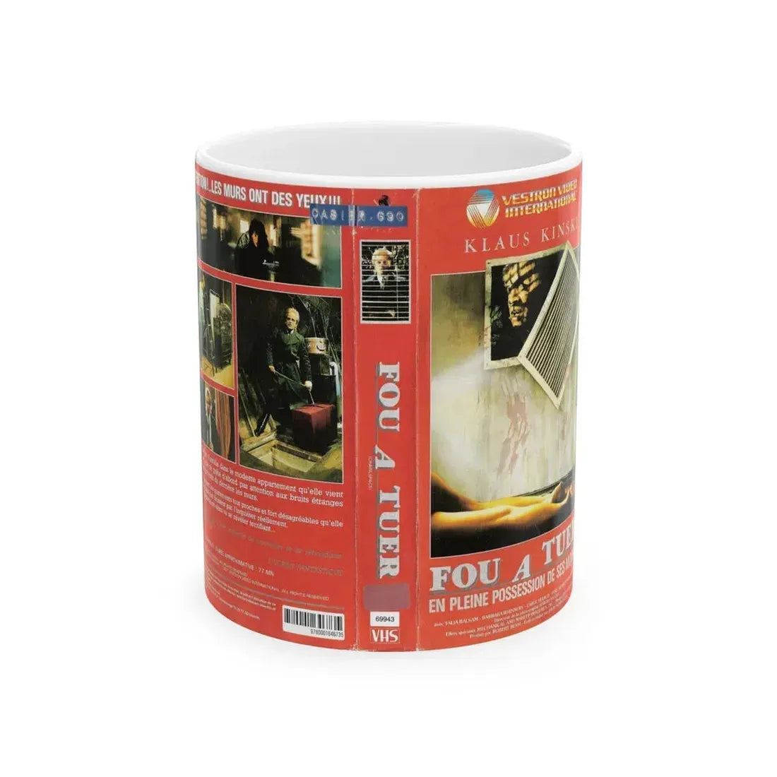 FOU A TUER (VHS COVER) - White Coffee Mug 11oz - Go Mug Yourself