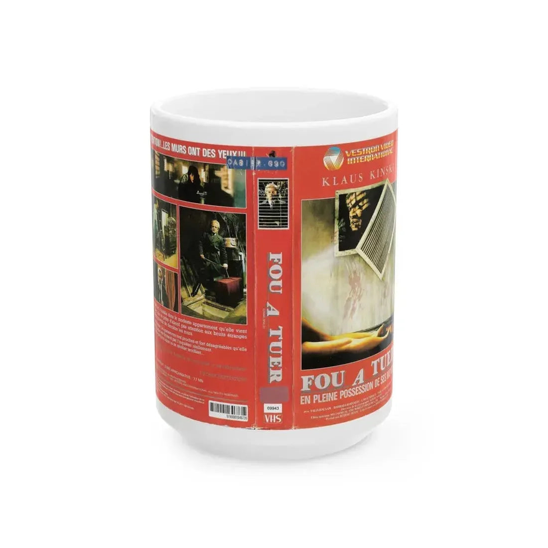 FOU A TUER (VHS COVER) - White Coffee Mug 15oz - Go Mug Yourself