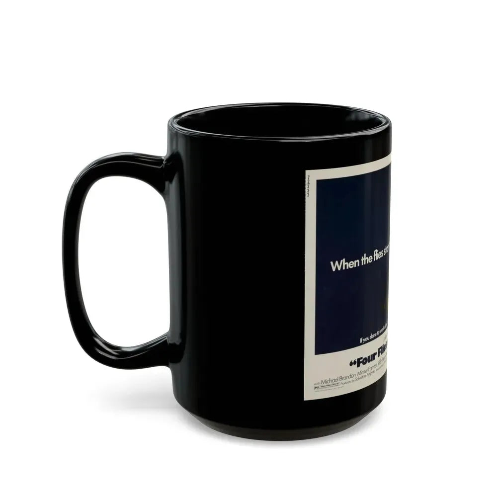 FOUR FLIES ON GREY VELVET 1971 Movie Poster - Black Coffee Mug - Go Mug Yourself
