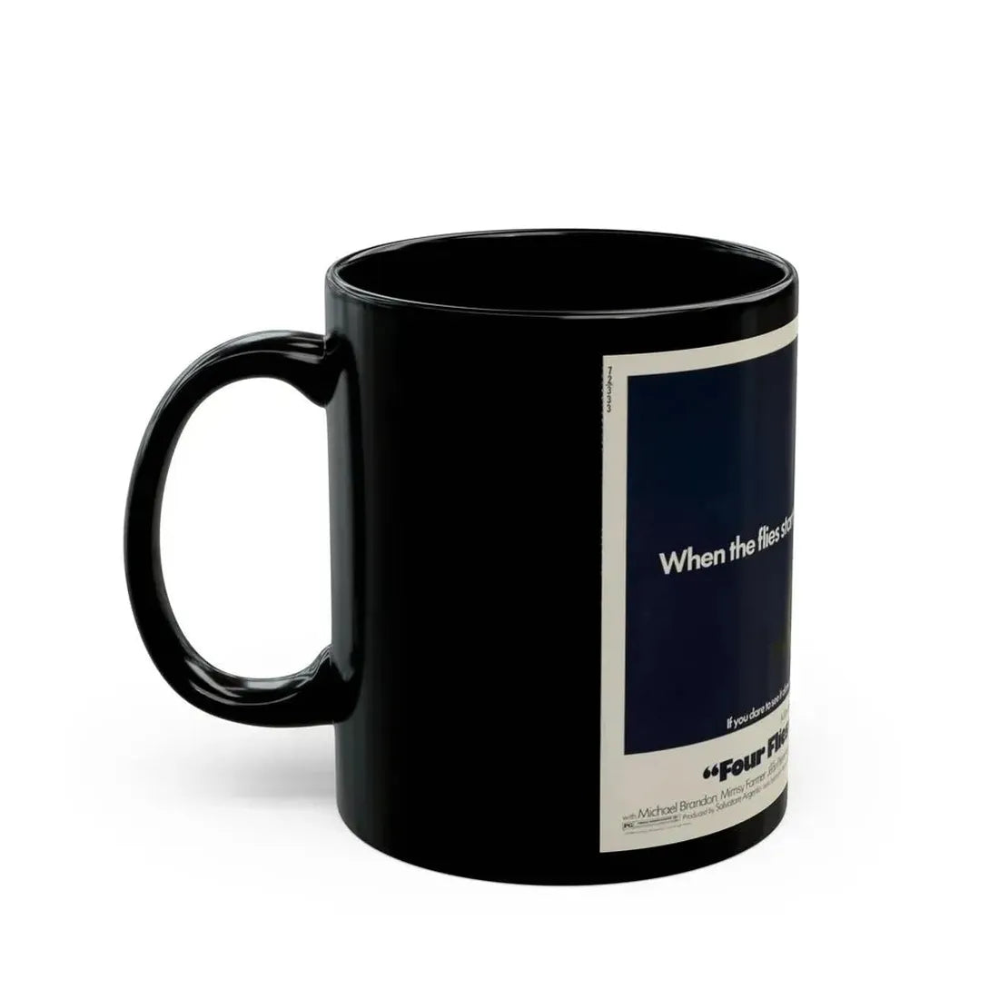 FOUR FLIES ON GREY VELVET 1971 Movie Poster - Black Coffee Mug - Go Mug Yourself