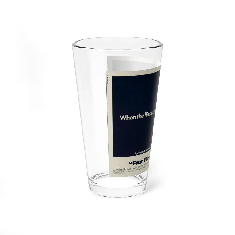 FOUR FLIES ON GREY VELVET 1971 Movie Poster - Pint Glass 16oz - Go Mug Yourself
