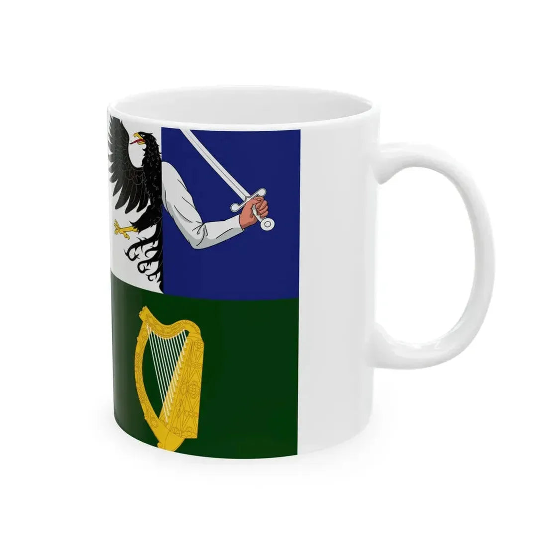 Four Provinces Flag 3-2 (Ireland) White Coffee Mug - Go Mug Yourself