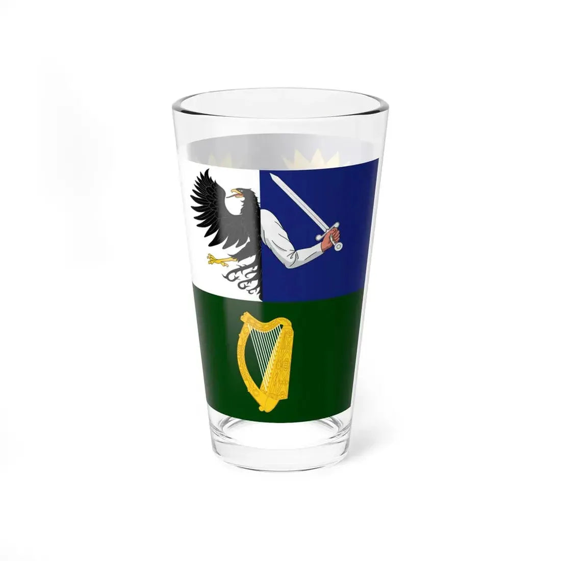 Four Provinces Flag (Ireland) Pint Glass 16oz - Go Mug Yourself