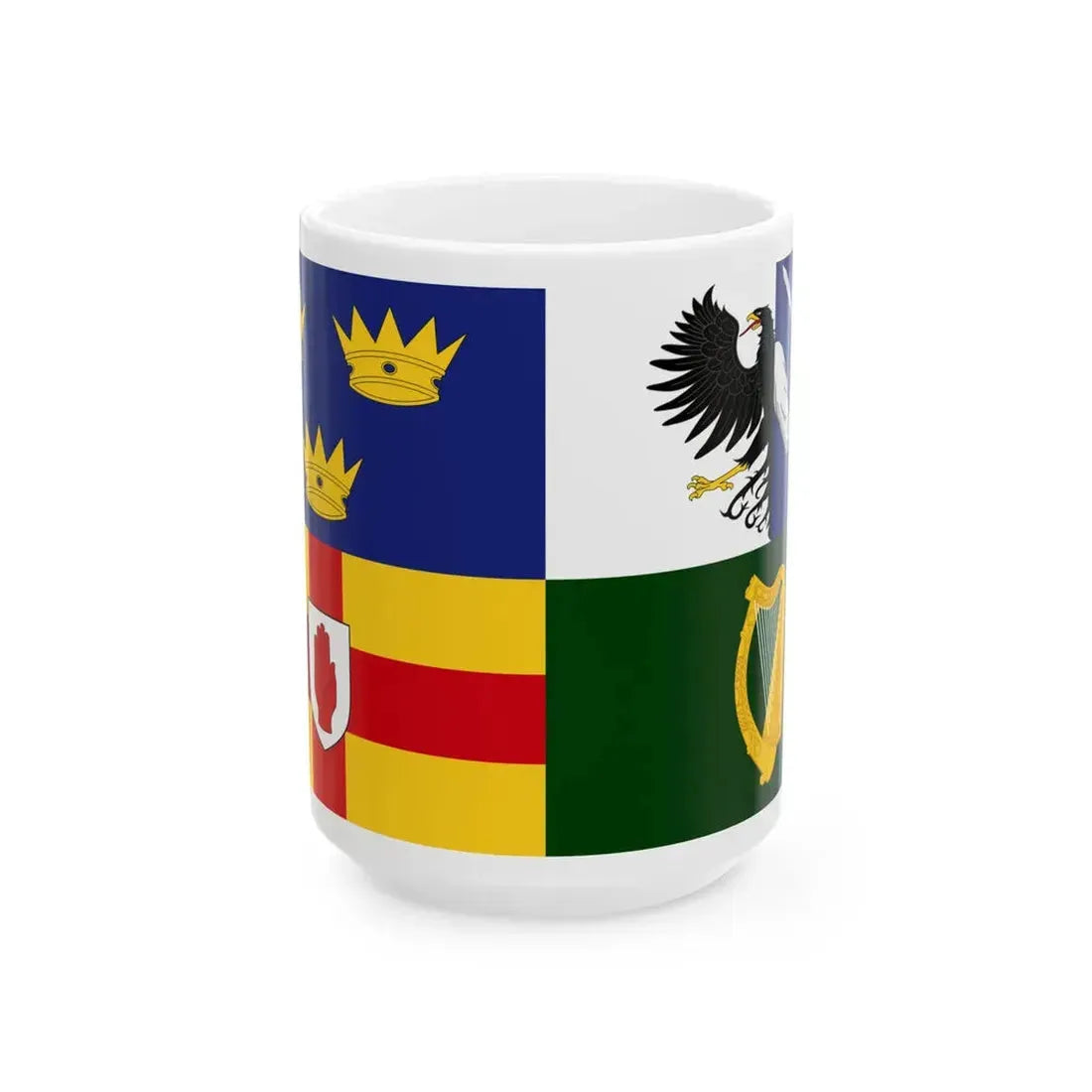 Four Provinces Flag (Ireland) White Coffee Mug 15oz - Go Mug Yourself