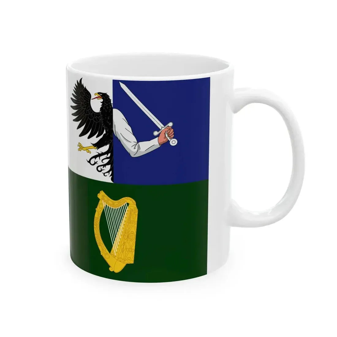Four Provinces Flag (Ireland) White Coffee Mug - Go Mug Yourself
