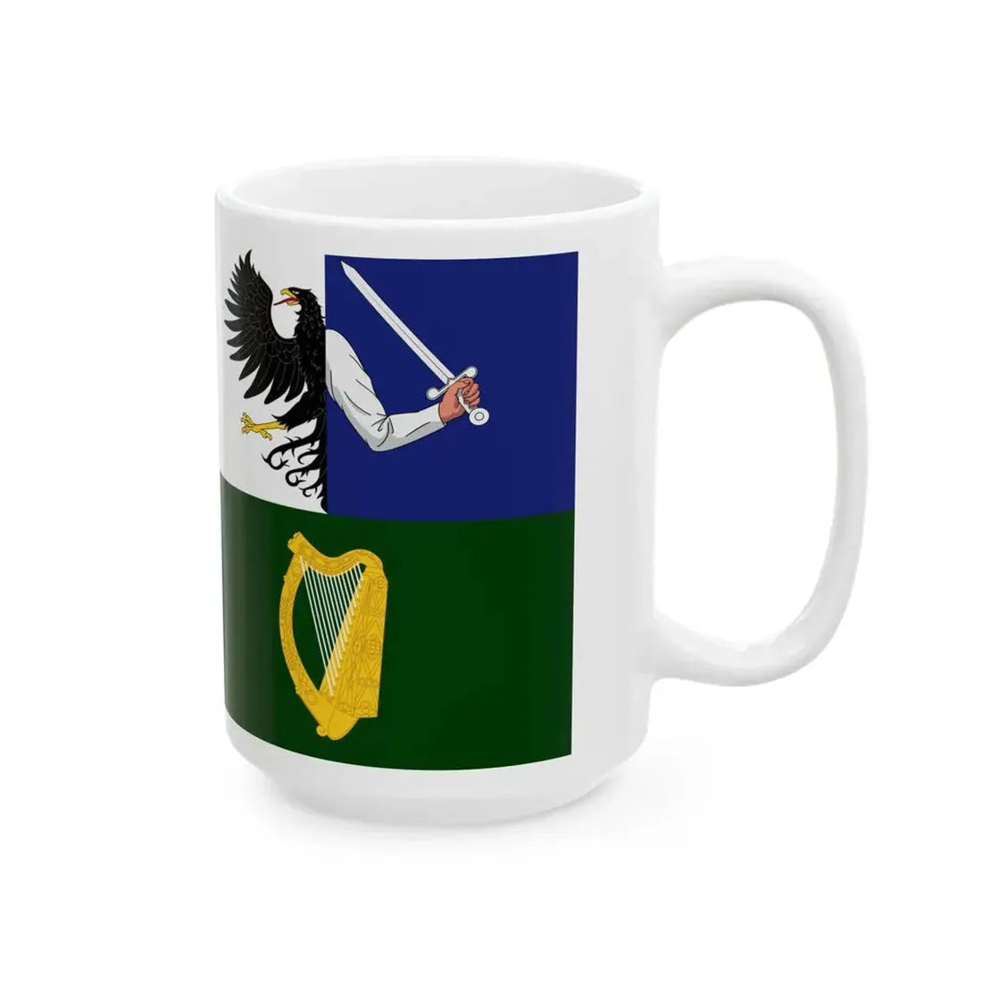 Four Provinces Flag (Ireland) White Coffee Mug - Go Mug Yourself