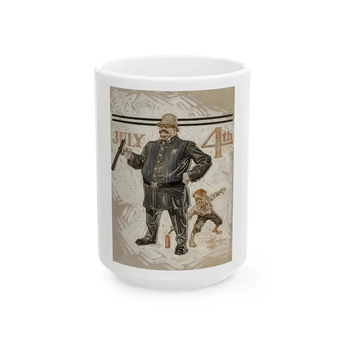 Fourth of July, The Saturday Evening Post, July 1, 1911 - White Coffee Mug 15oz - Go Mug Yourself