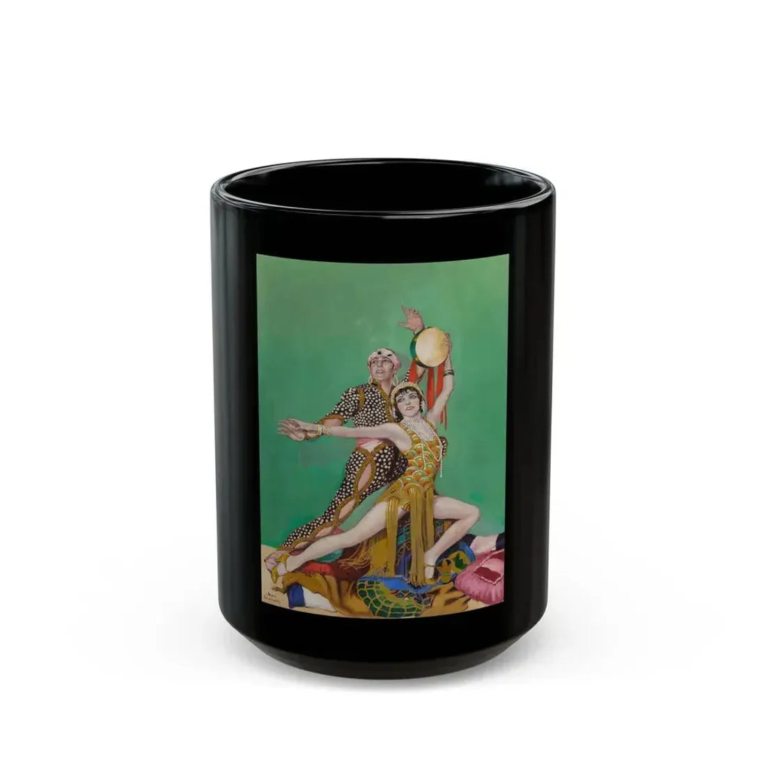 Fowler and Tamara, The Dance Magazine cover, January 1928 - Black Coffee Mug 15oz - Go Mug Yourself