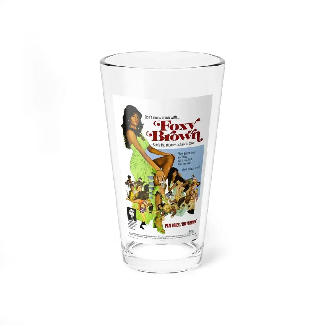 FOXY BROWN 1974 Movie Poster - Pint Glass 16oz 16oz - Go Mug Yourself