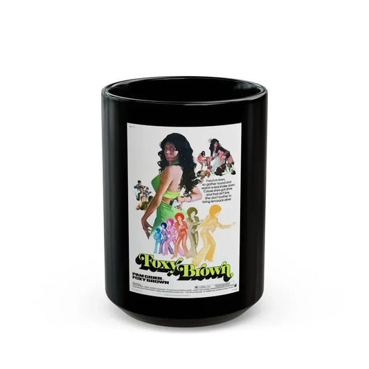 FOXY BROWN (2) 1974 Movie Poster - Black Coffee Mug 15oz - Go Mug Yourself