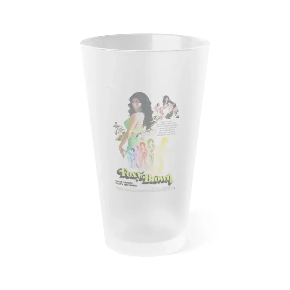 FOXY BROWN (2) 1974 Movie Poster - Frosted Pint Glass 16oz 16oz Frosted - Go Mug Yourself