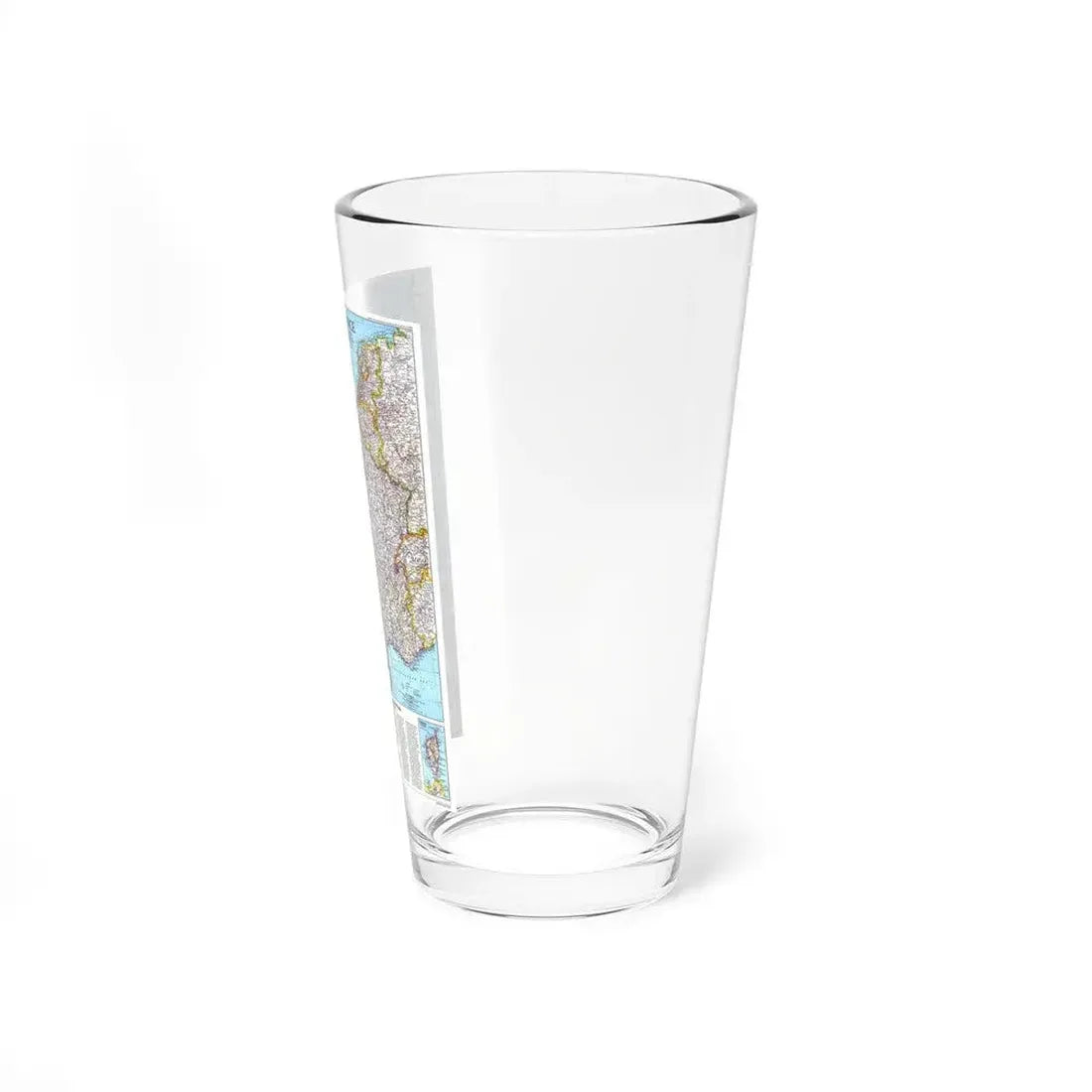 France (1989) (Map) Pint Glass 16oz - Go Mug Yourself
