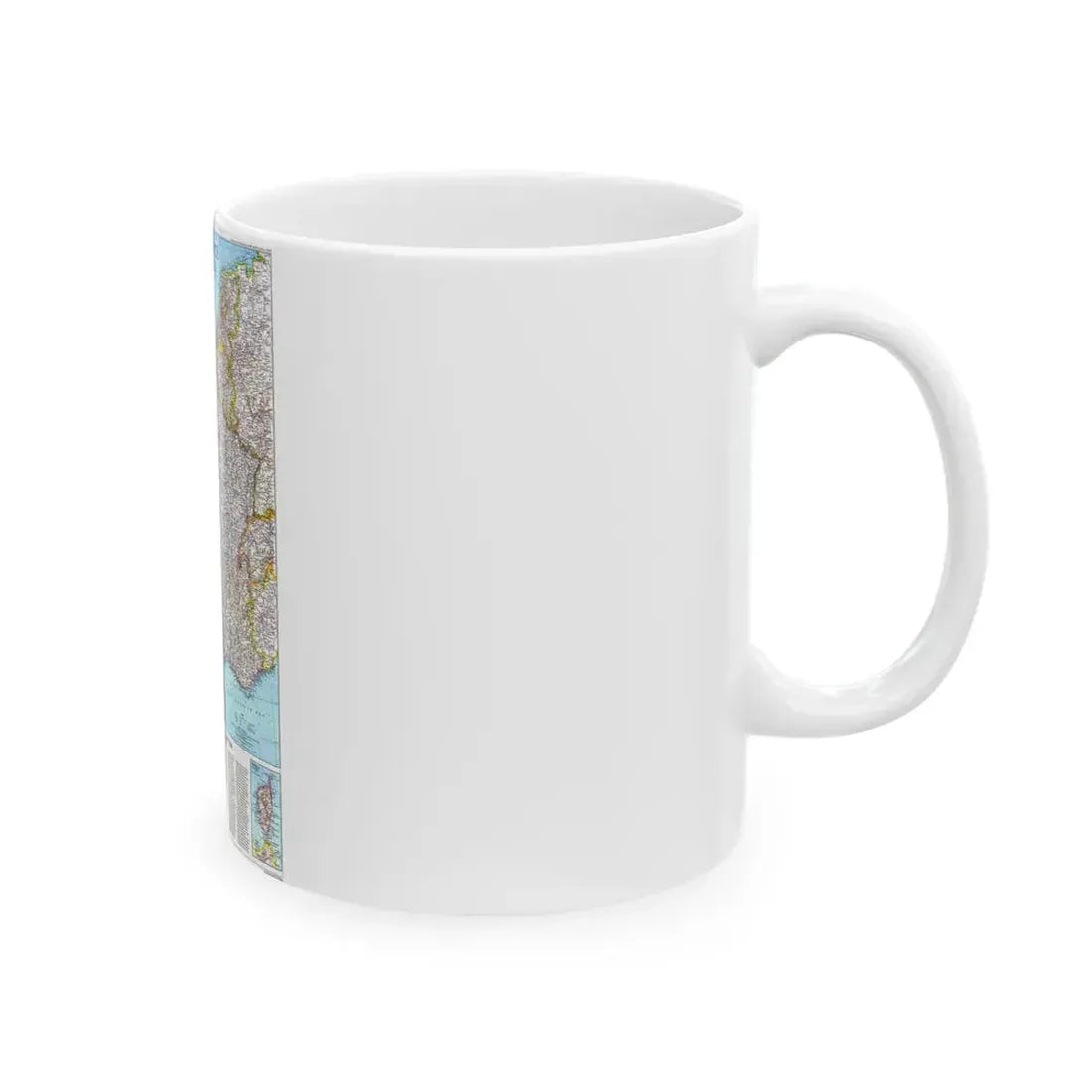 France (1989) (Map) White Coffee Mug - Go Mug Yourself