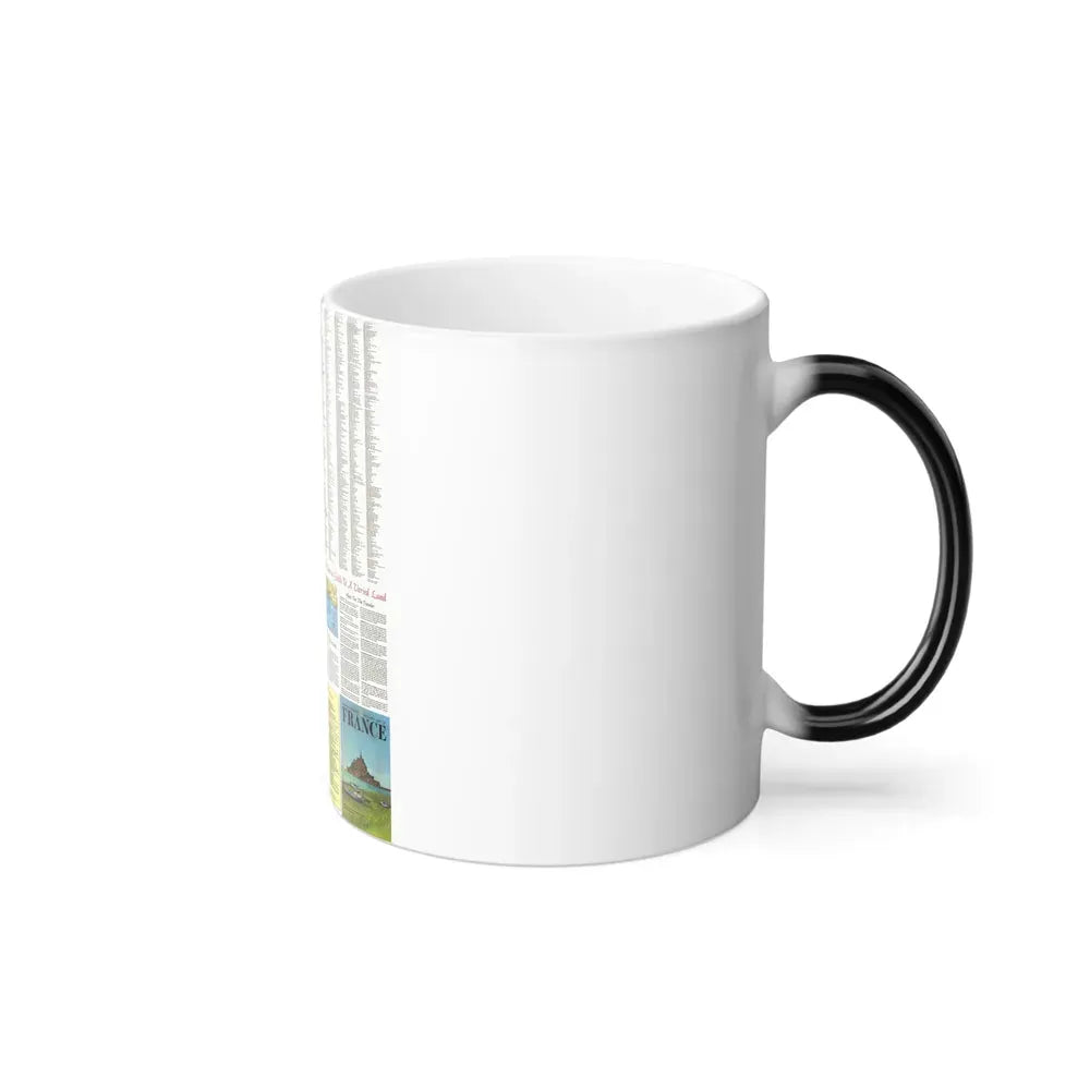 France - A Traveller's Map 2 (1971) (Map) Color Changing Mug 11oz - Go Mug Yourself