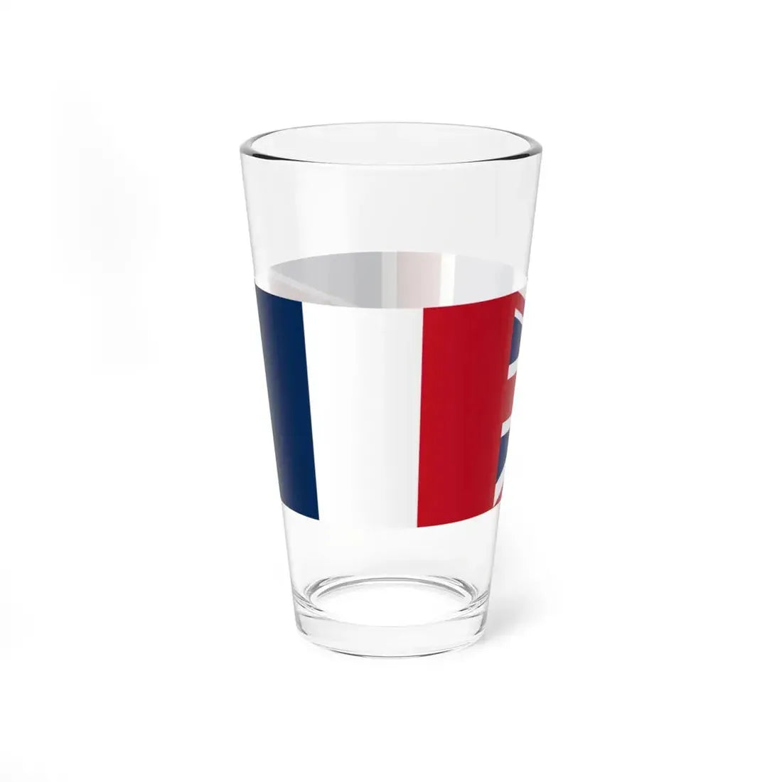 France and United Kingdom flags (France) Pint Glass 16oz - Go Mug Yourself