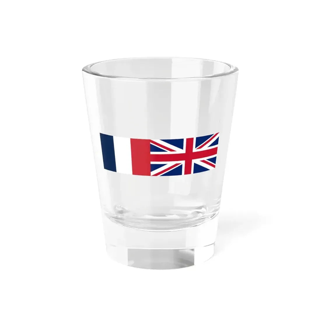 France and United Kingdom flags (France) Shot Glass 1.5oz 1.5oz - Go Mug Yourself