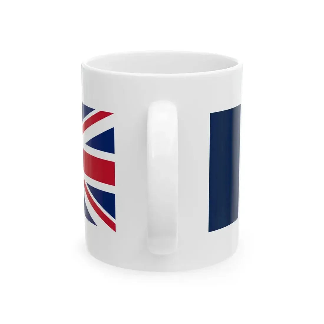 France and United Kingdom flags (France) White Coffee Mug - Go Mug Yourself