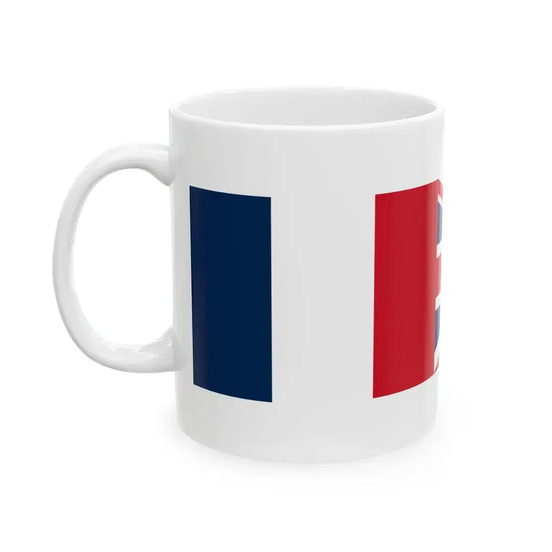 France and United Kingdom flags (France) White Coffee Mug - Go Mug Yourself