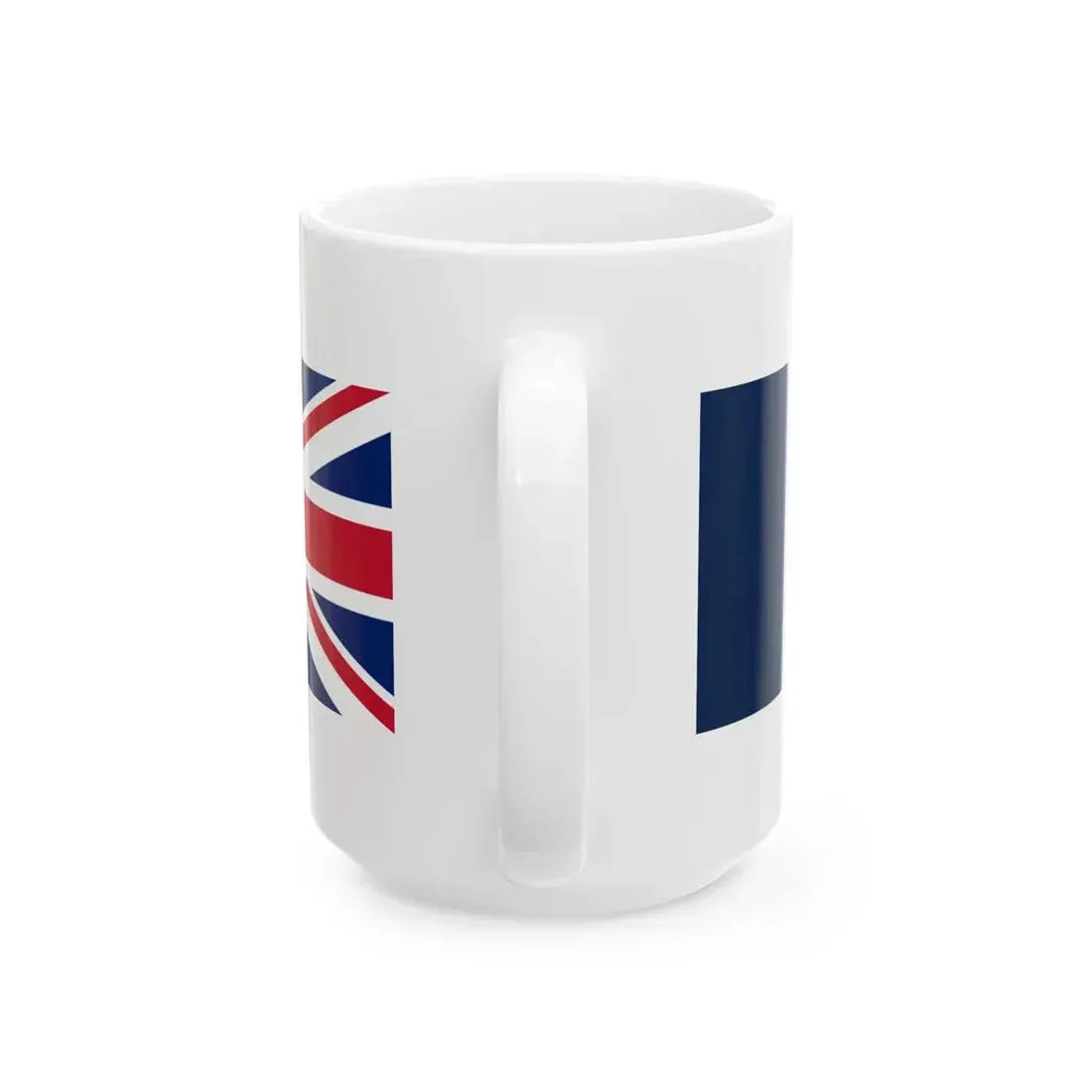 France and United Kingdom flags (France) White Coffee Mug - Go Mug Yourself